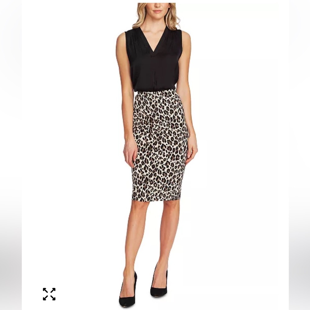 Vince Camuto leopard print pencil skirt size 1X NWOT